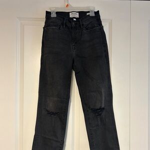FRAME Denim high waisted skinny- straight-leg jeans